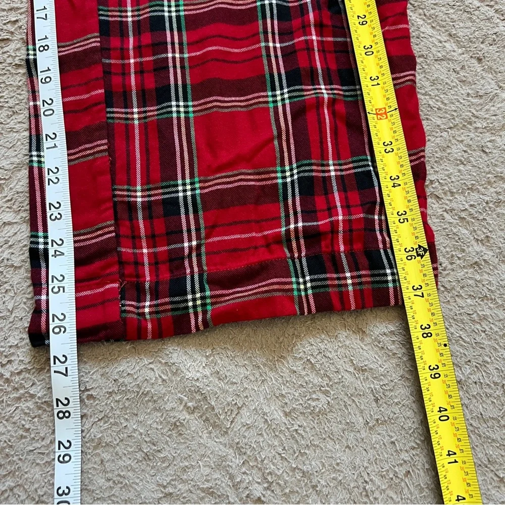J. Crew Red Plaid Pajama Pants Preppy Minimalist‎ Capsule Cottage Unisex Size M